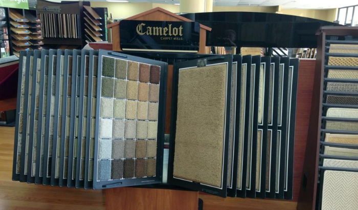 Carpet showroom at Timberline Flooring Center in Houston