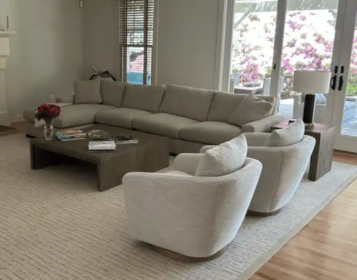 Engineered hardwood flooring living room