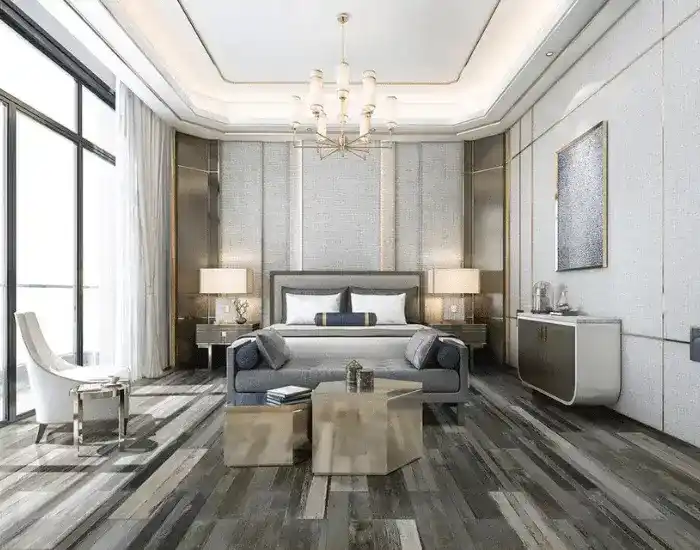 Engineered hardwood flooring living room