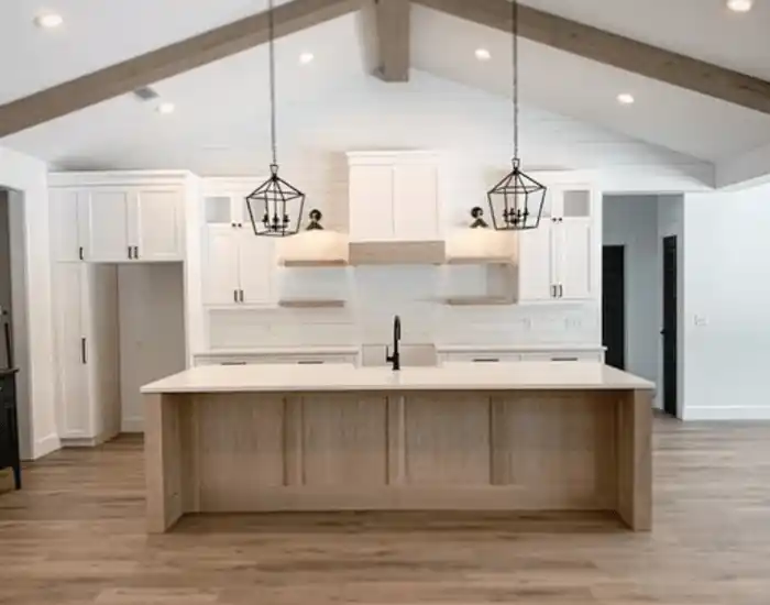 Engineered hardwood flooring living room